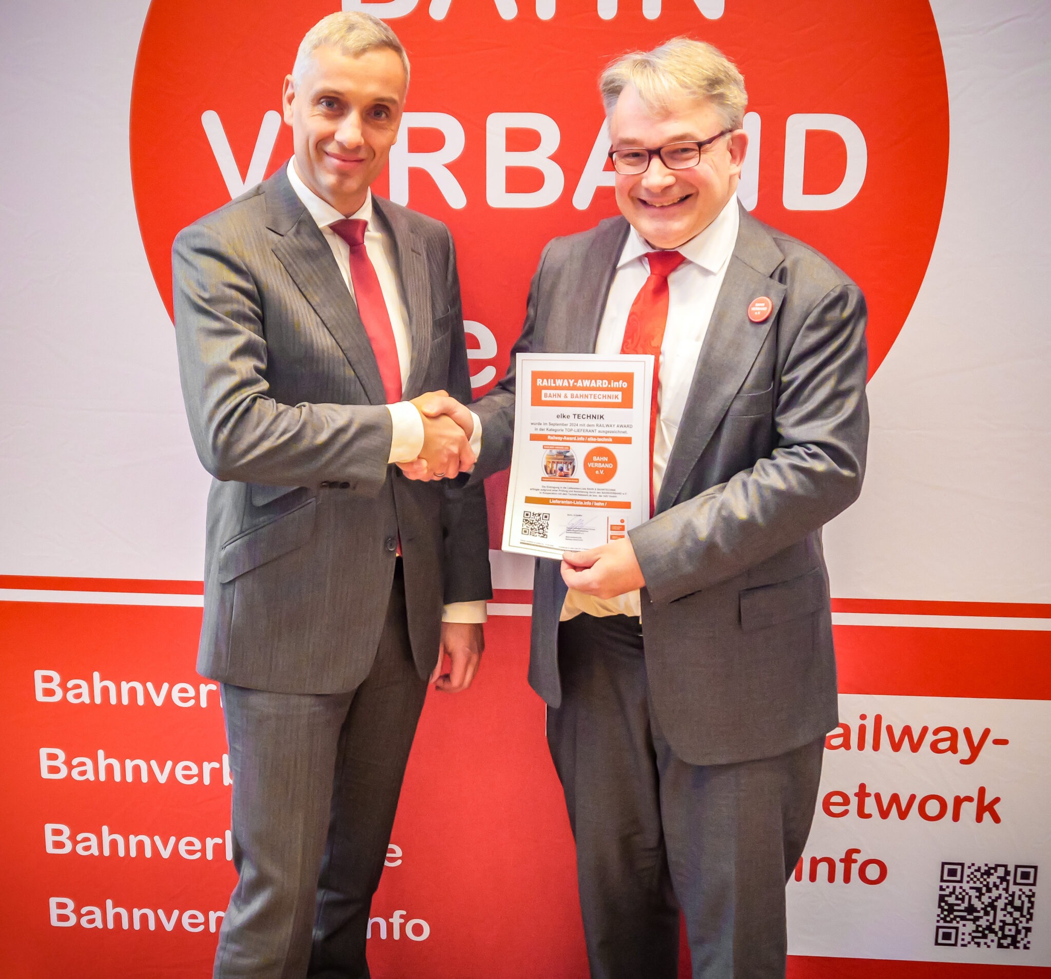elke TECHNIK erhält Railway Award als „Top-Lieferant“ - elke TECHNIK GmbH